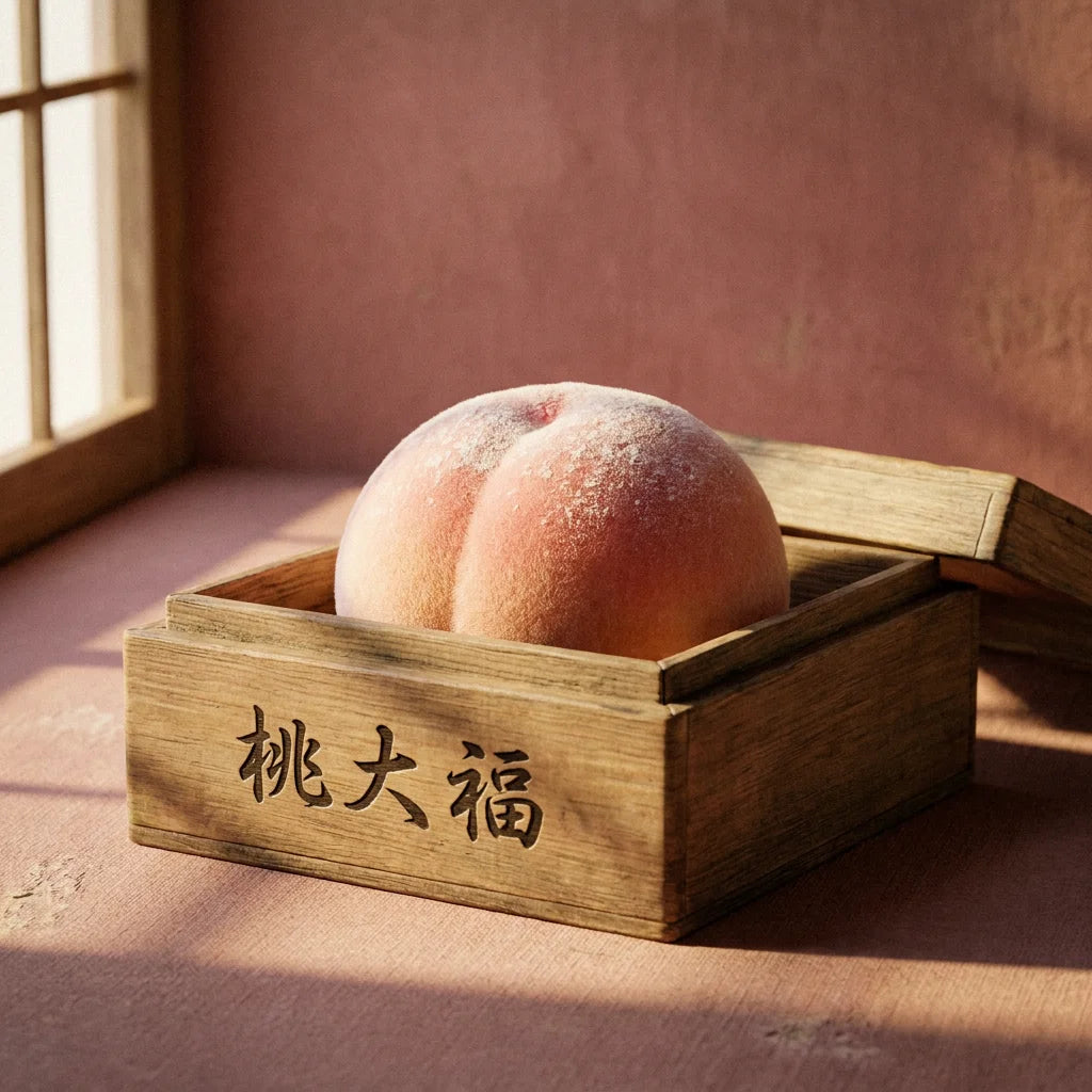 [Pre-order] Peach Daifuku - Premium Handmade Dough Toy